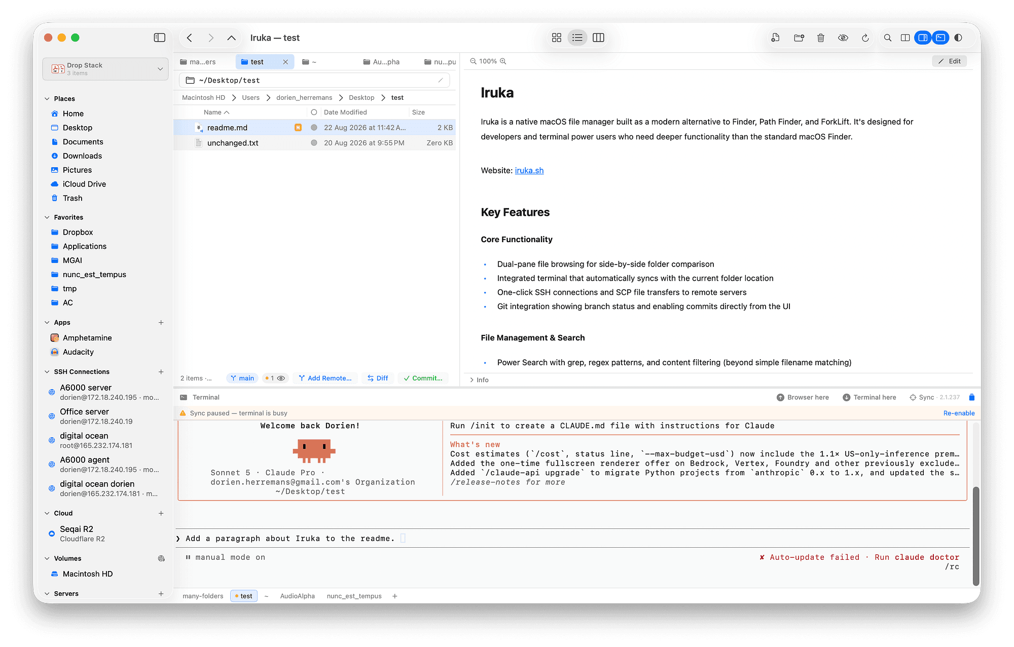 Rendered markdown preview of the file that was just created.