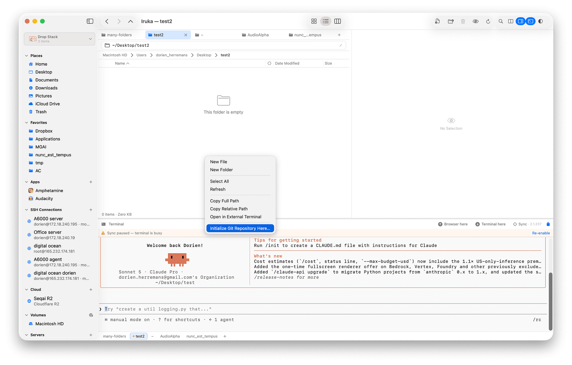 One click. The folder is now watchable.